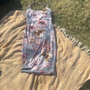 Blue blush velvety dress!